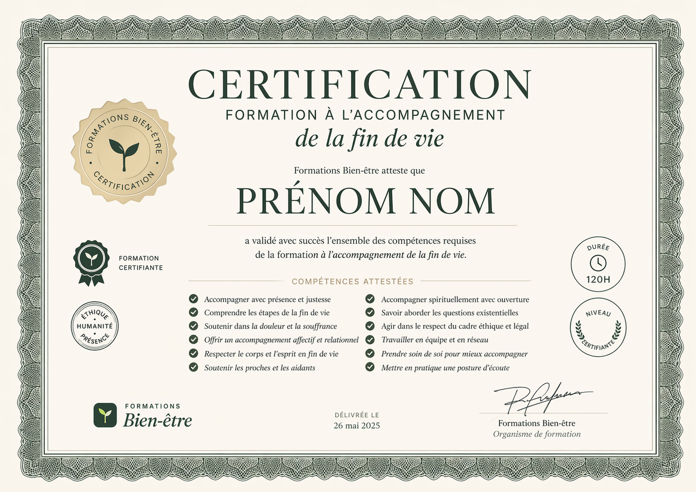 Certificat Coach de vie — Formation Bien-être